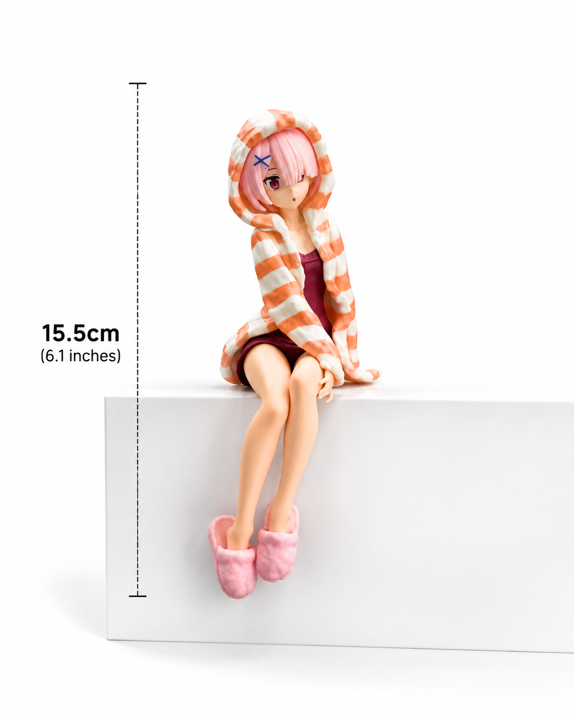 Re:ZERO Ram Relaxing Figure 15.5cm | Premium Anime Collectible Statue | Cute Desktop Display Figure