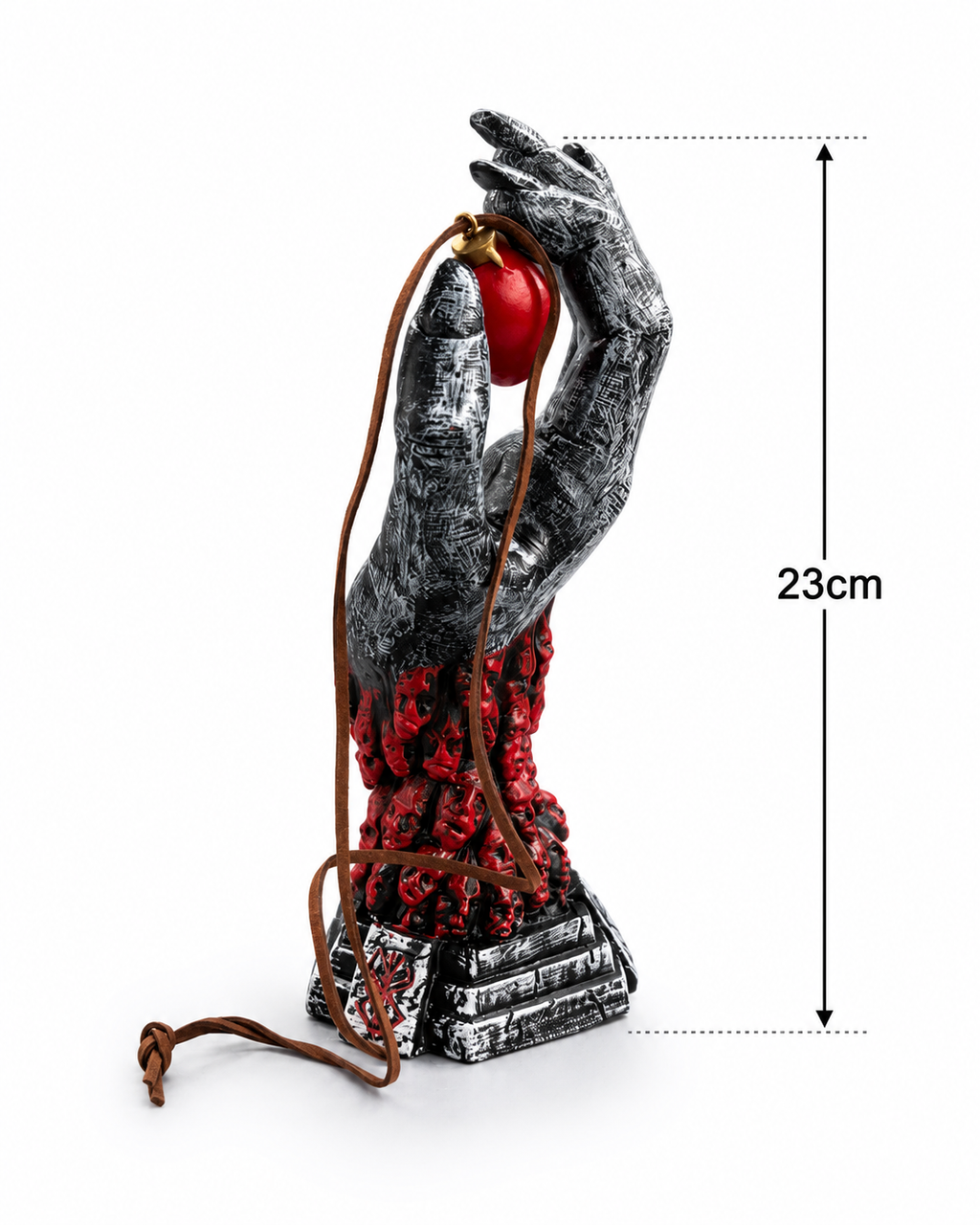 Berserk Behelit Hand Statue 23cm | Premium Crimson Behelit Display Collectible | Gothic Anime Desk Décor