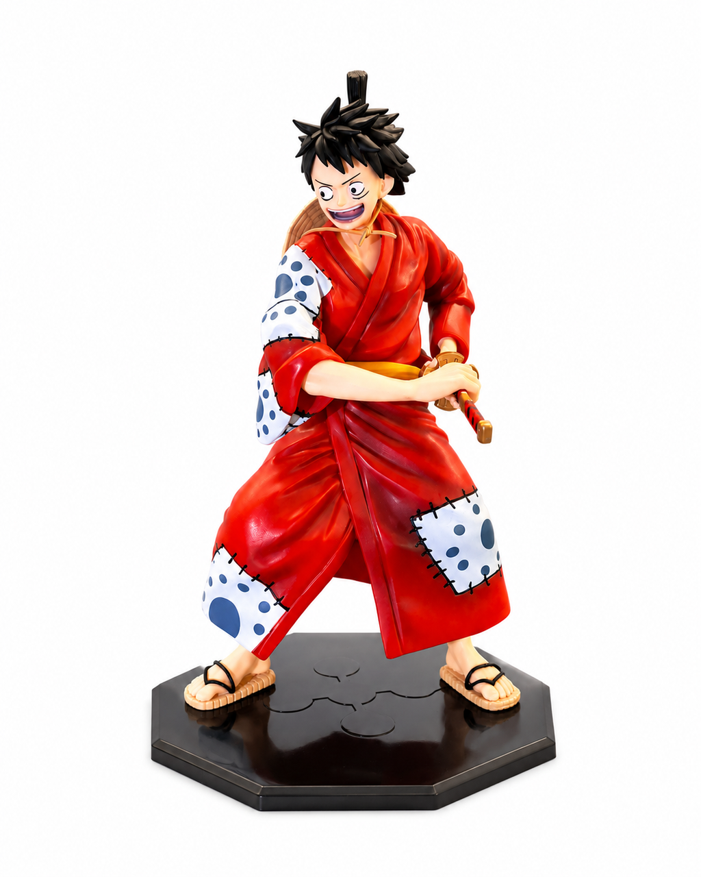 One Piece Monkey D. Luffy Wano Figure 25cm | Samurai Anime Collectible Statue | Straw Hat Pirates Display Figure