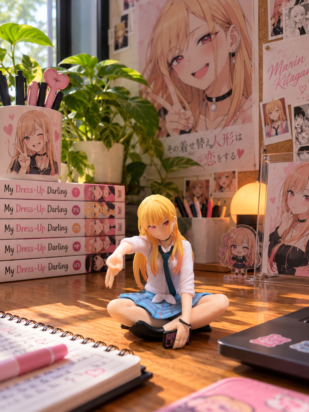 Marin Kitagawa Sitting Figure 11cm – My Dress-Up Darling Anime PVC Collectible Statue | Premium Desk Display