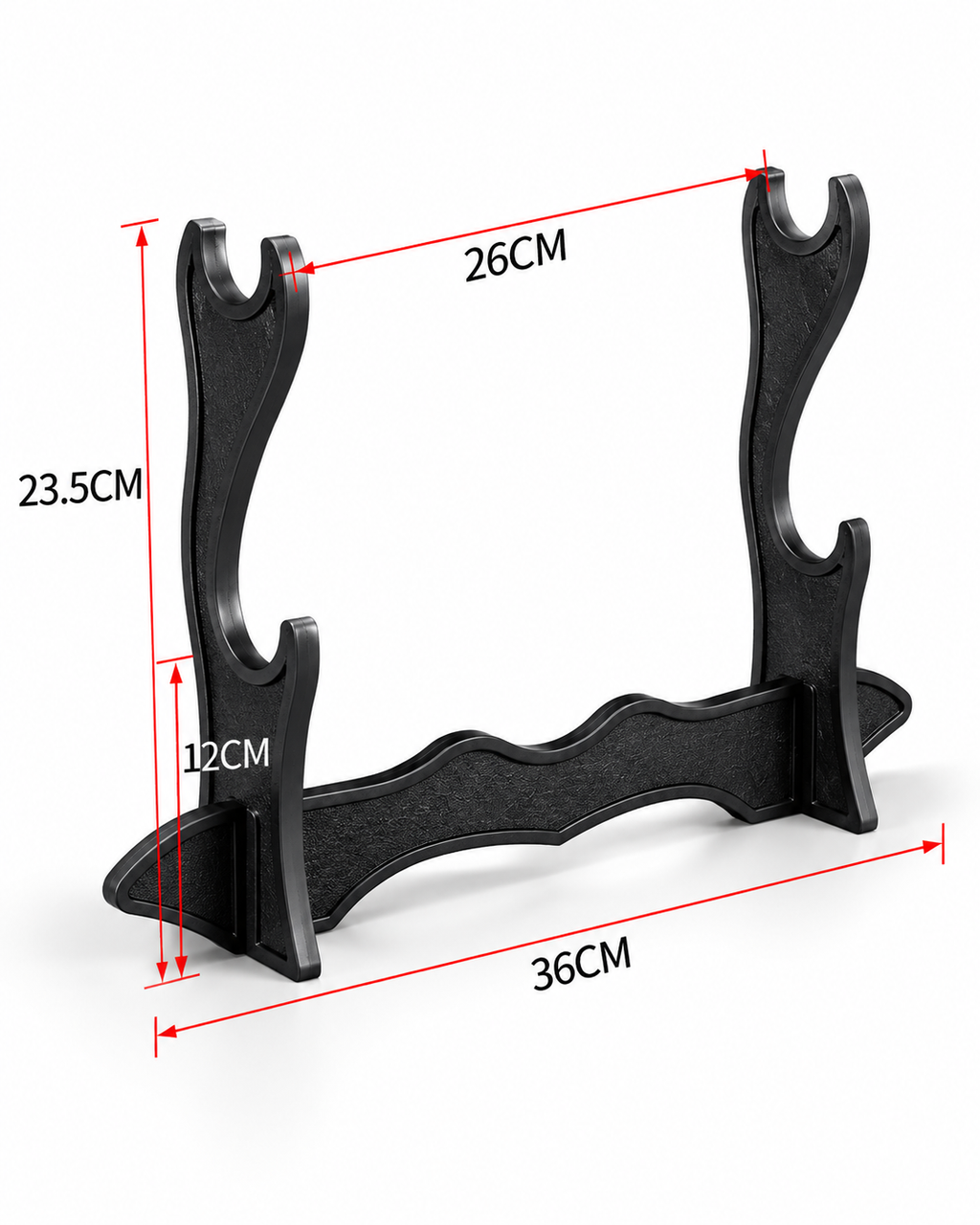 2 Tier Katana Stand – Premium Black Sword Display Holder for 2 Katanas | Anime Sword Stand | Samurai Display Rack | Anichiba