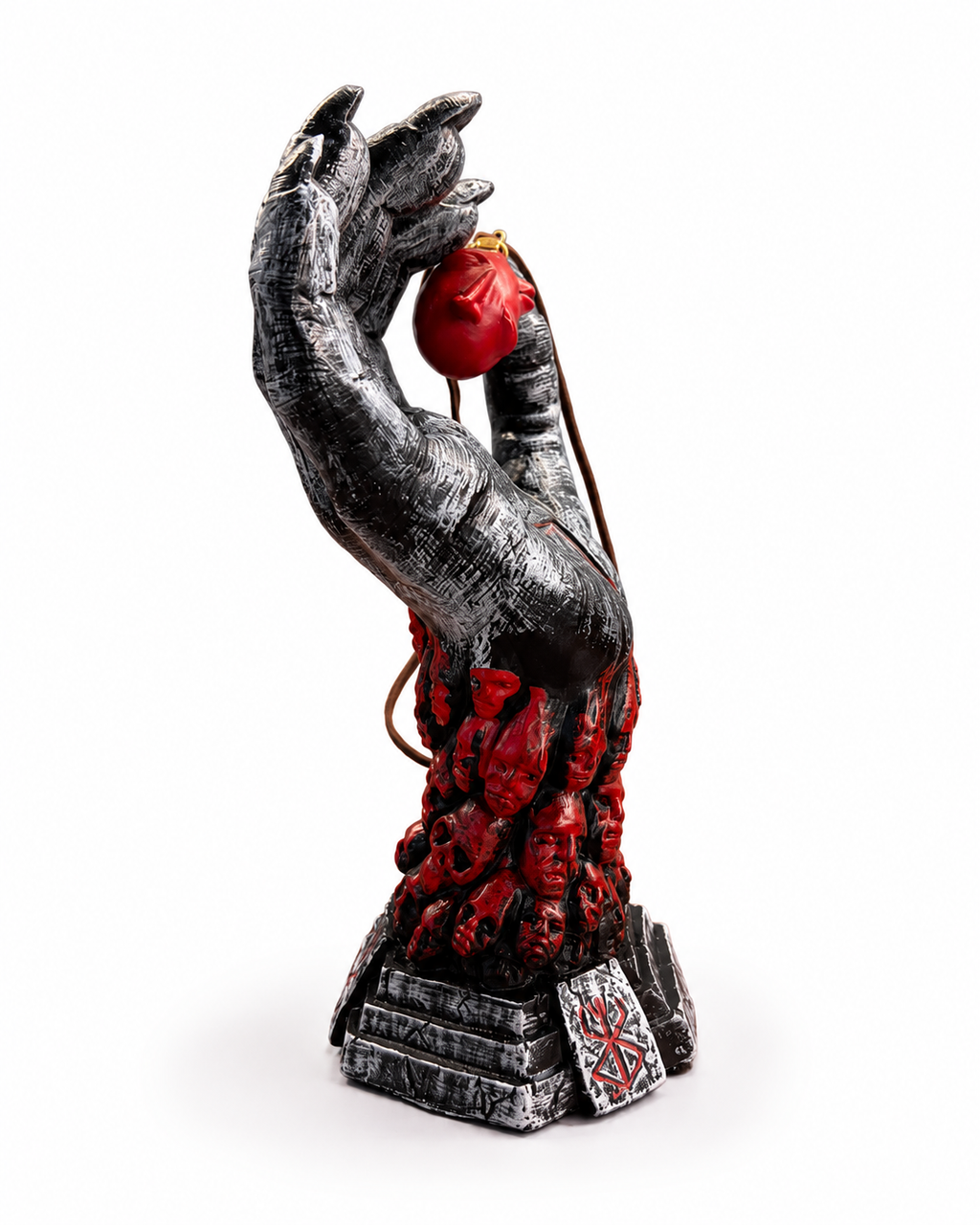 Berserk Behelit Hand Statue 23cm | Premium Crimson Behelit Display Collectible | Gothic Anime Desk Décor