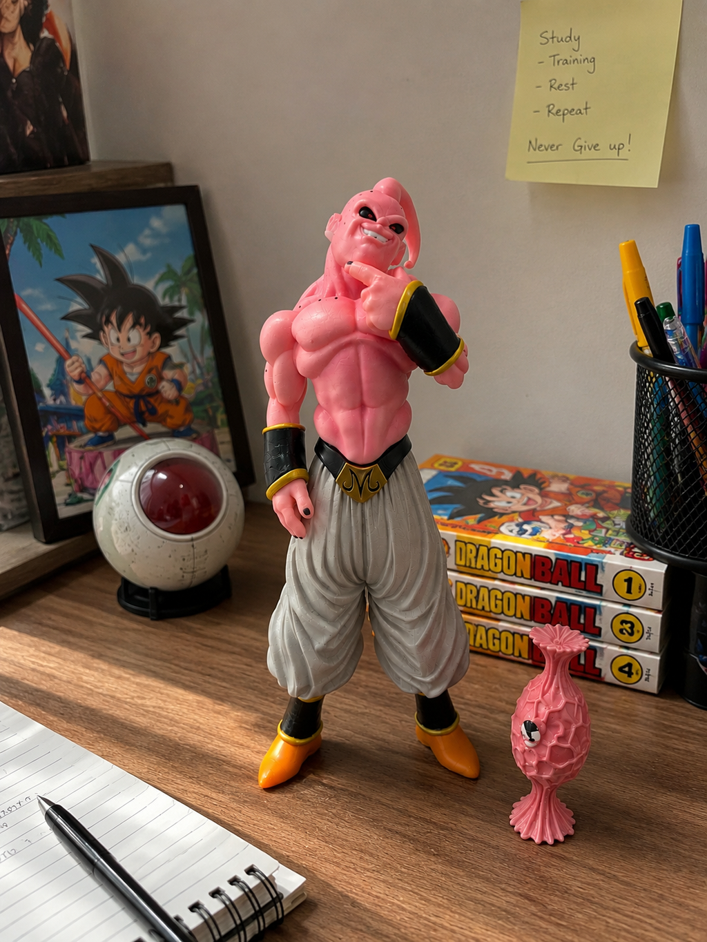 Dragon Ball Z Super Buu Figure 27cm | Premium Majin Buu Anime Figurine Statue | DBZ Collectible Display Model