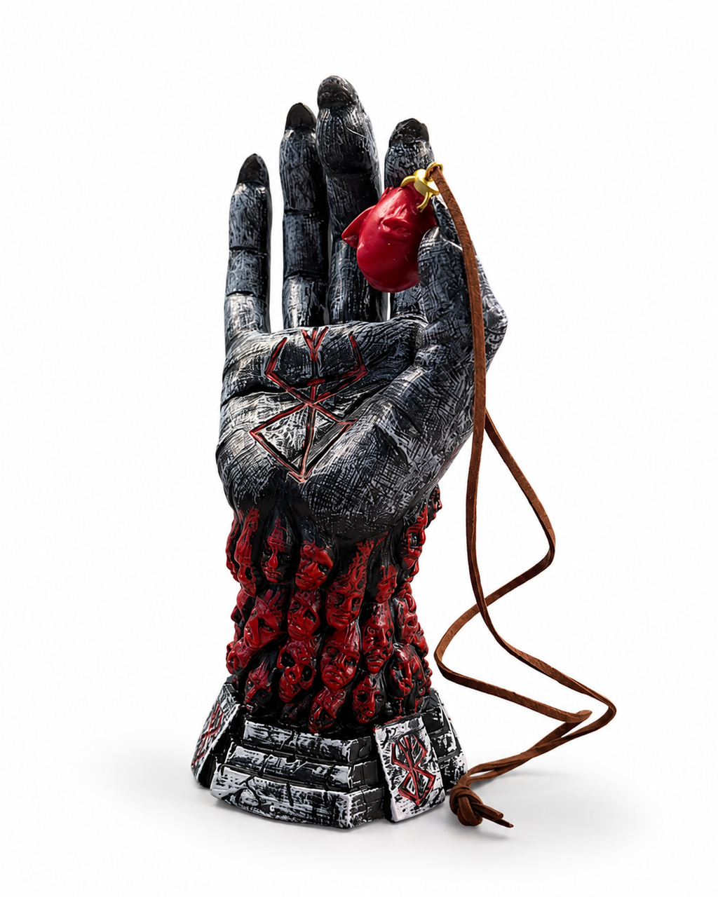Berserk Behelit Hand Statue 23cm | Premium Crimson Behelit Display Collectible | Gothic Anime Desk Décor