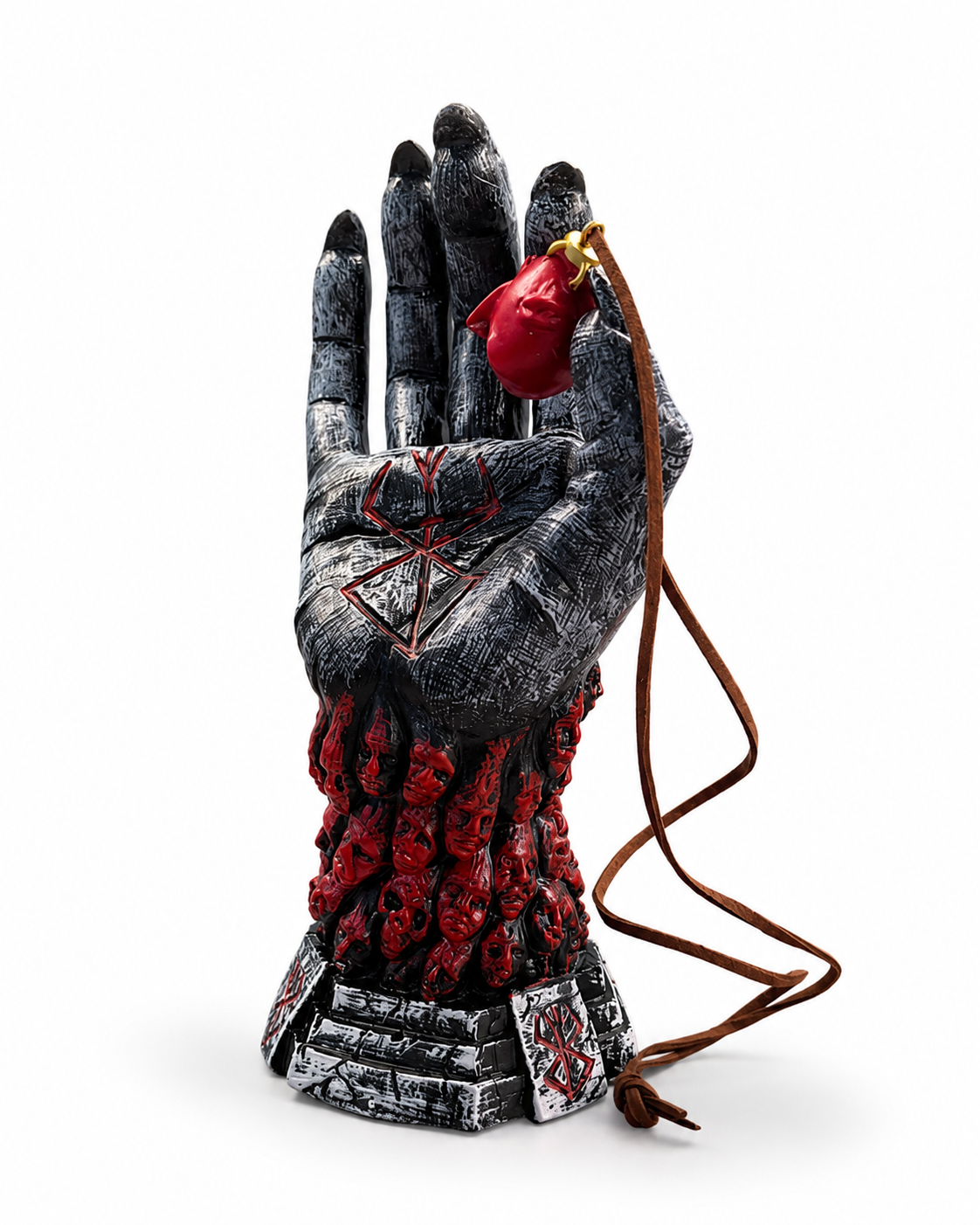 Berserk Behelit Hand Statue 23cm | Premium Crimson Behelit Display Collectible | Gothic Anime Desk Décor