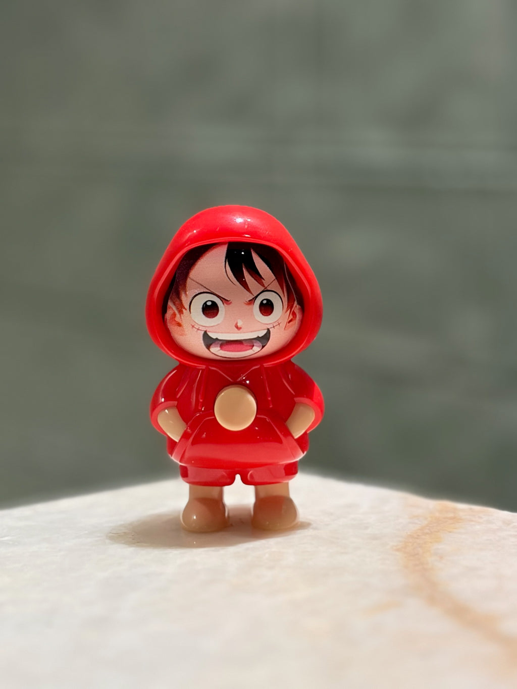 Red Luffy Multi-Face Turning Keychain | One Piece Anime Keychain Collectible