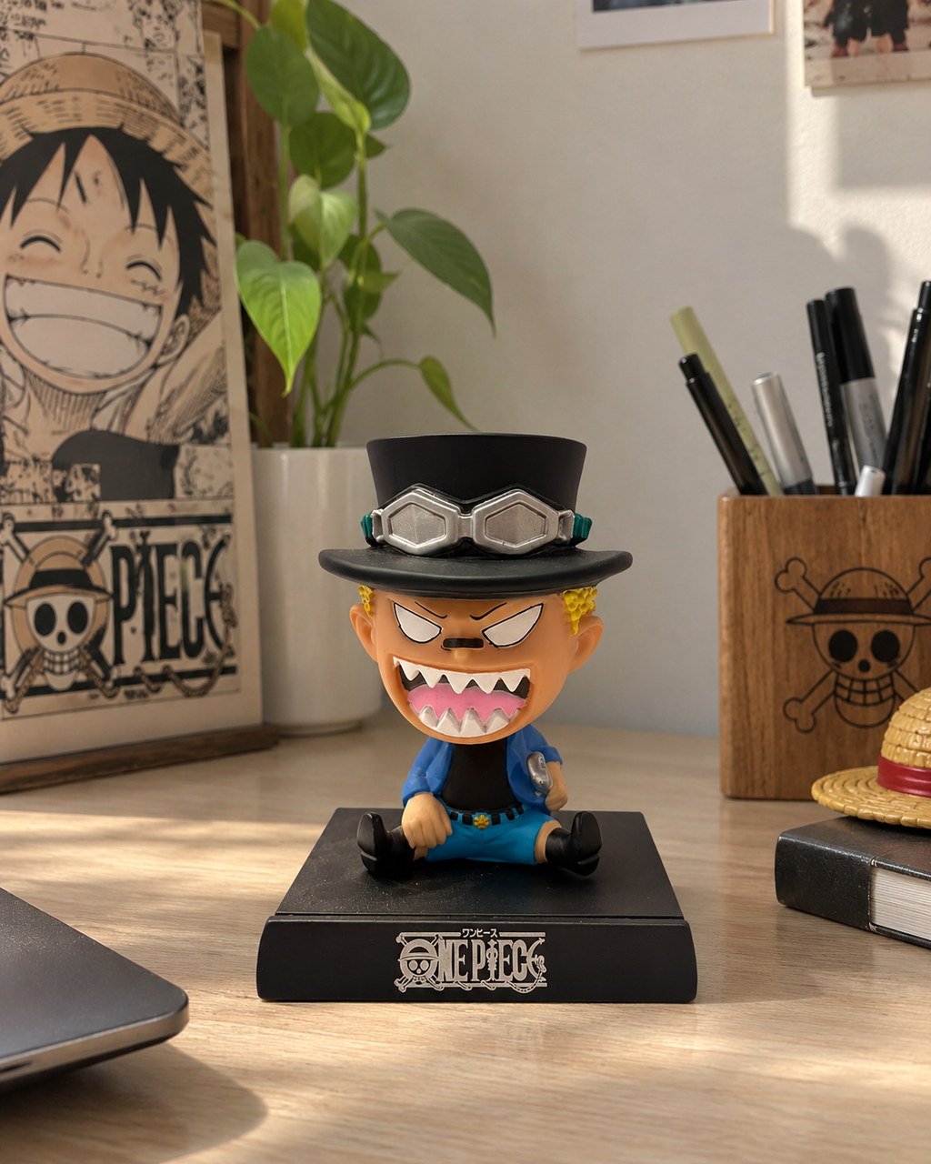 One Piece Sabo Bobblehead Figure | Chibi Anime Collectible Desk Decor