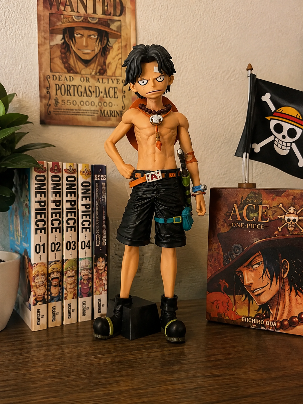 One Piece Portgas D. Ace Figure 30cm | Premium Anime Collectible Statue | Pirate Display Figure