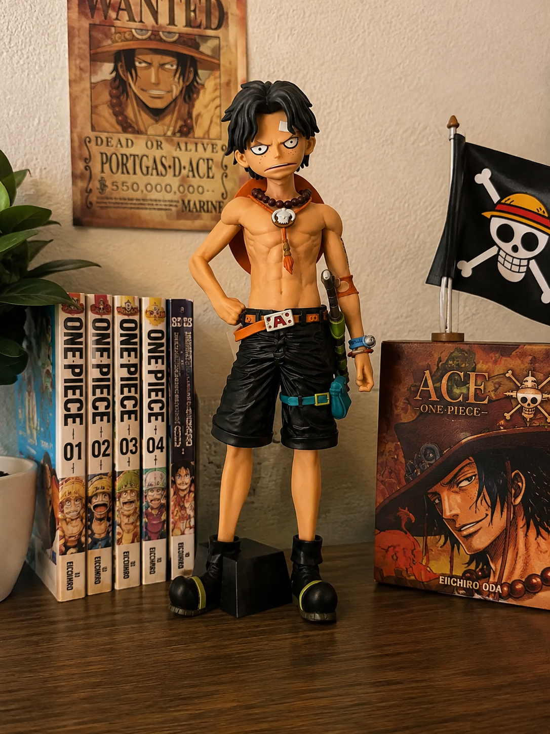 One Piece Portgas D. Ace Figure 30cm | Premium Anime Collectible Statue | Pirate Display Figure
