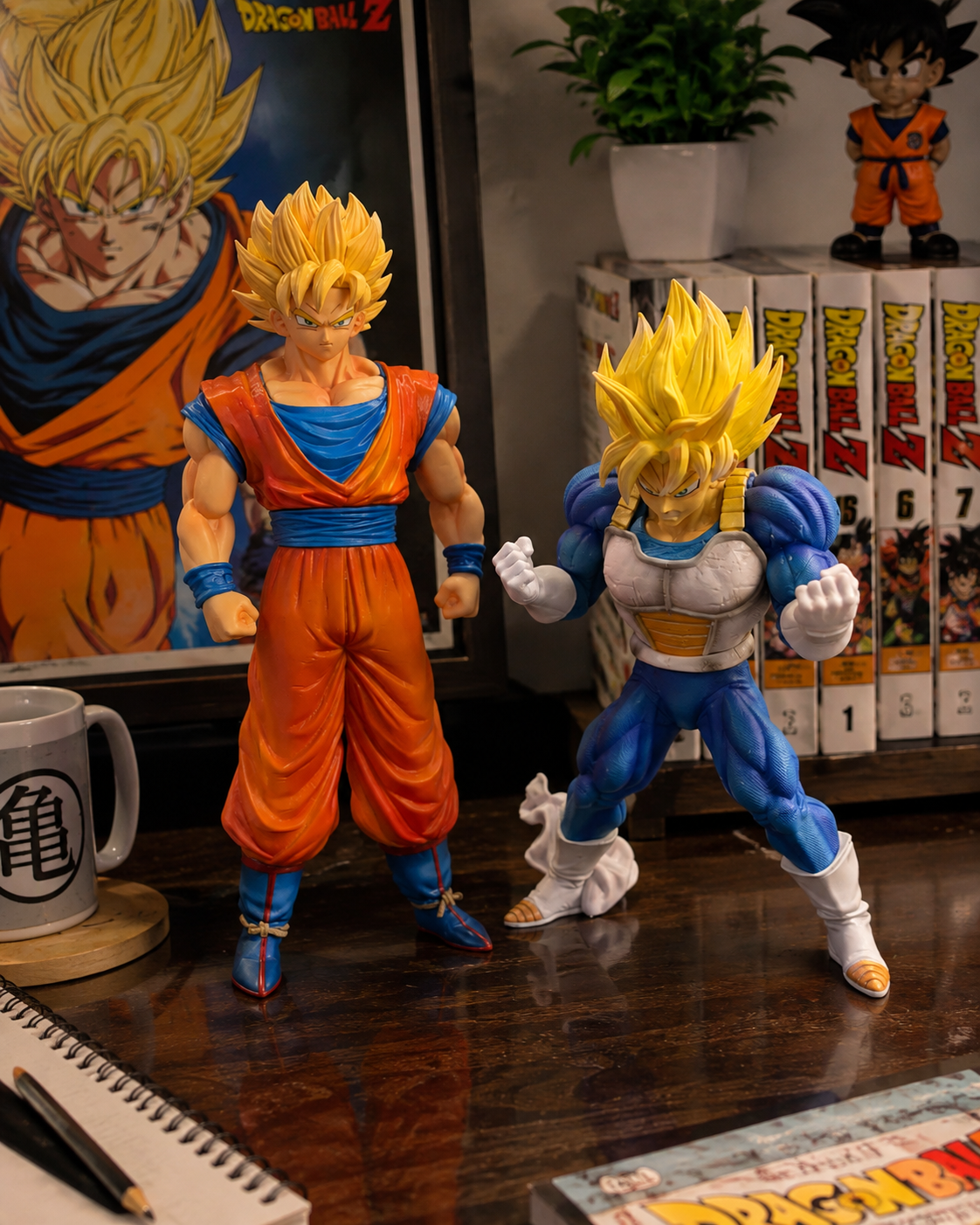 Dragon Ball Z Goku & Vegeta Figurine Combo | 29cm Goku + 27cm Vegeta Premium Anime Figure Set