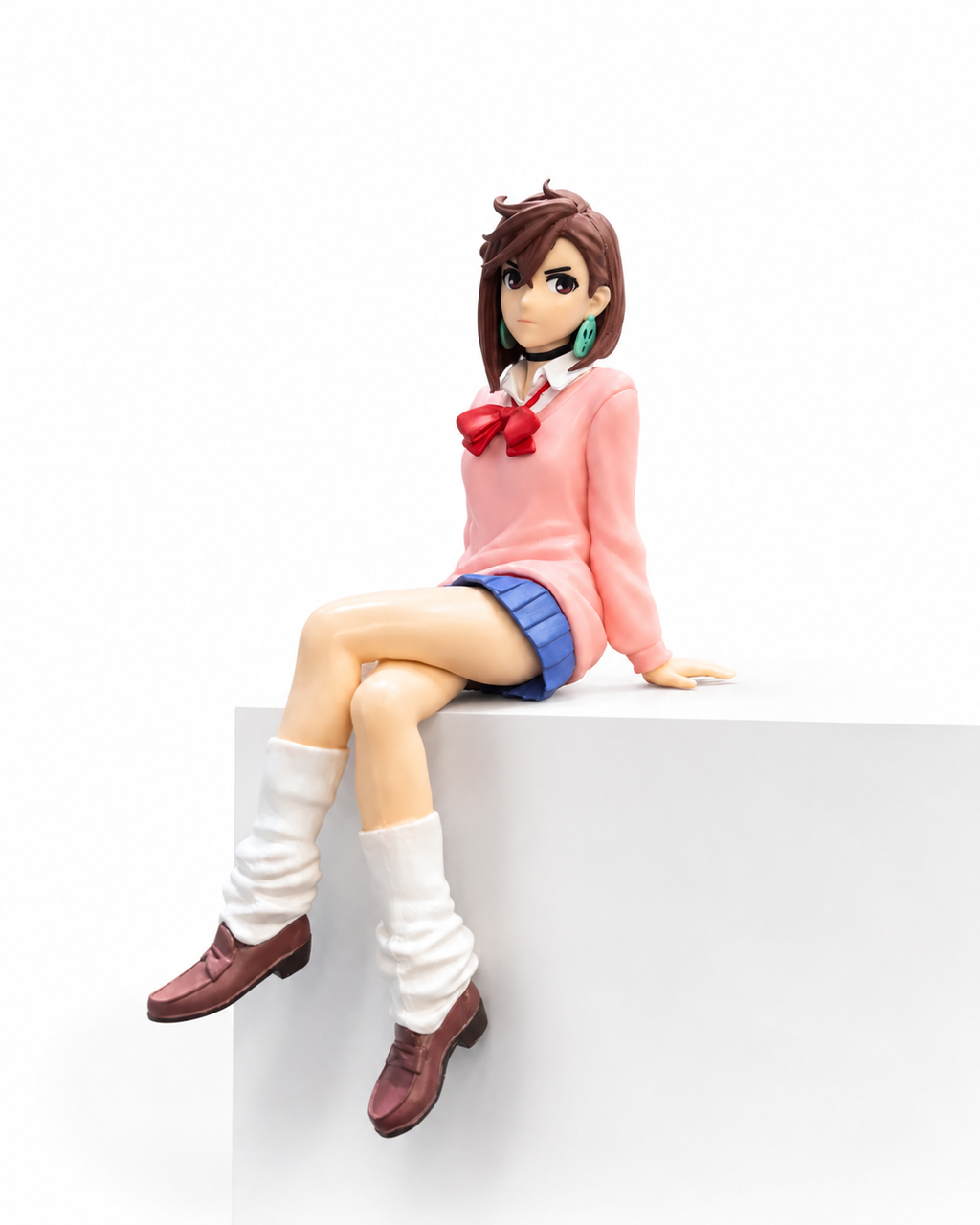 Dandadan Momo Ayase Figure 16cm | Premium Anime Collectible PVC Statue | Cute Sitting Display Figure