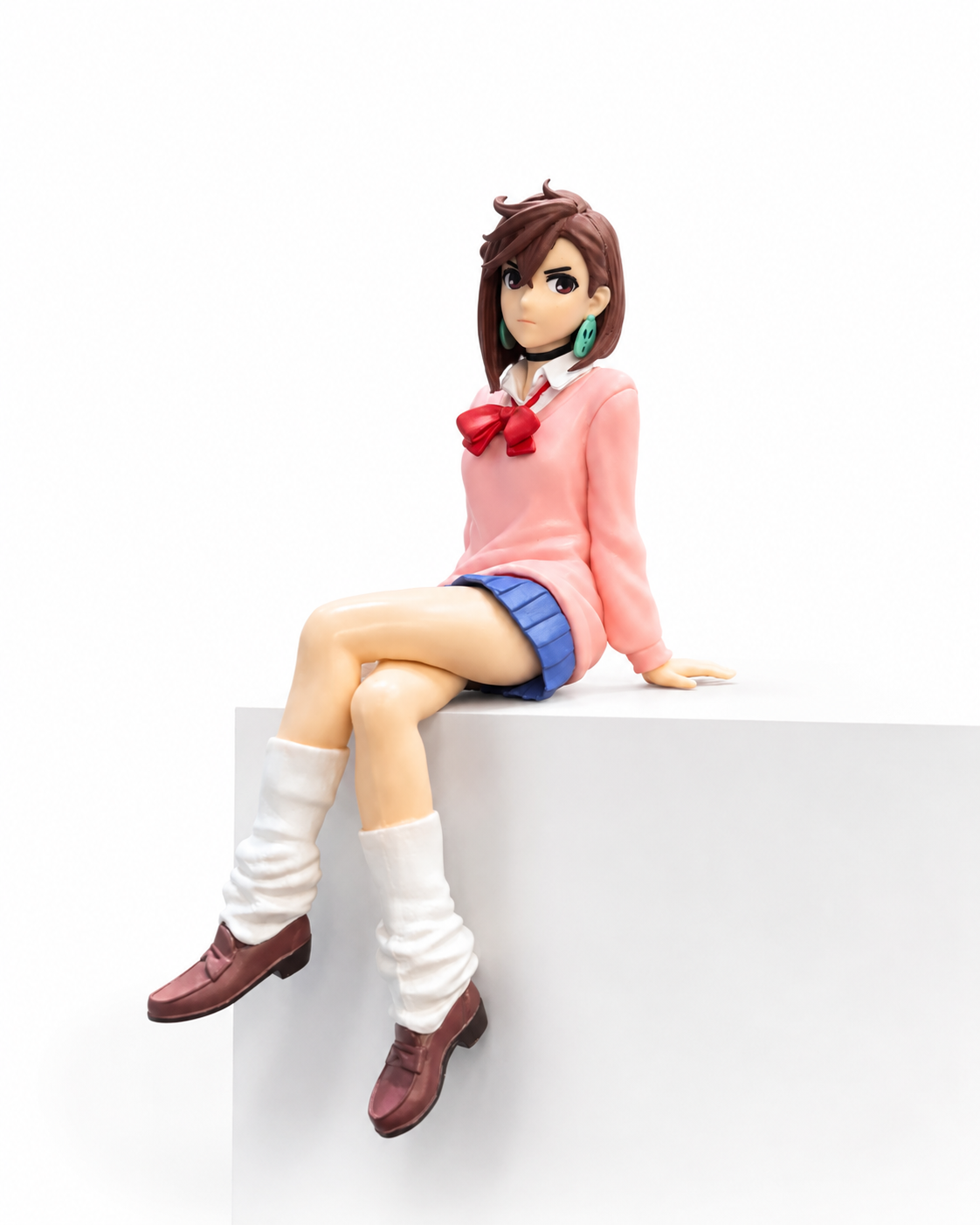 Dandadan Momo Ayase Figure 16cm | Premium Anime Collectible PVC Statue | Cute Sitting Display Figure