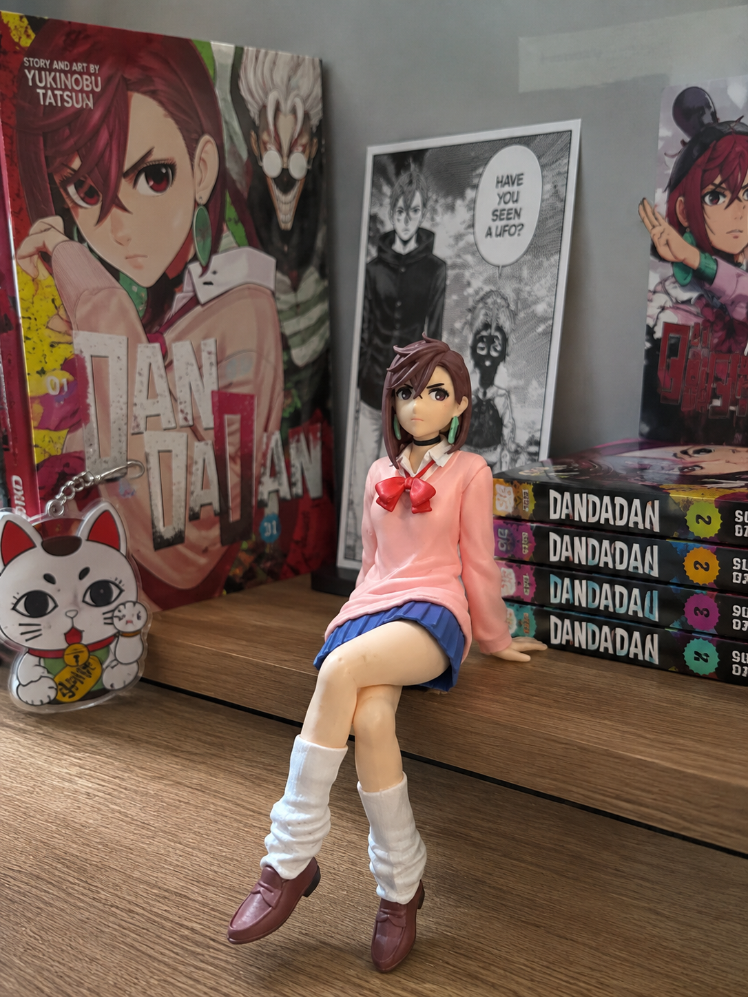 Dandadan Momo Ayase Figure 16cm | Premium Anime Collectible PVC Statue | Cute Sitting Display Figure