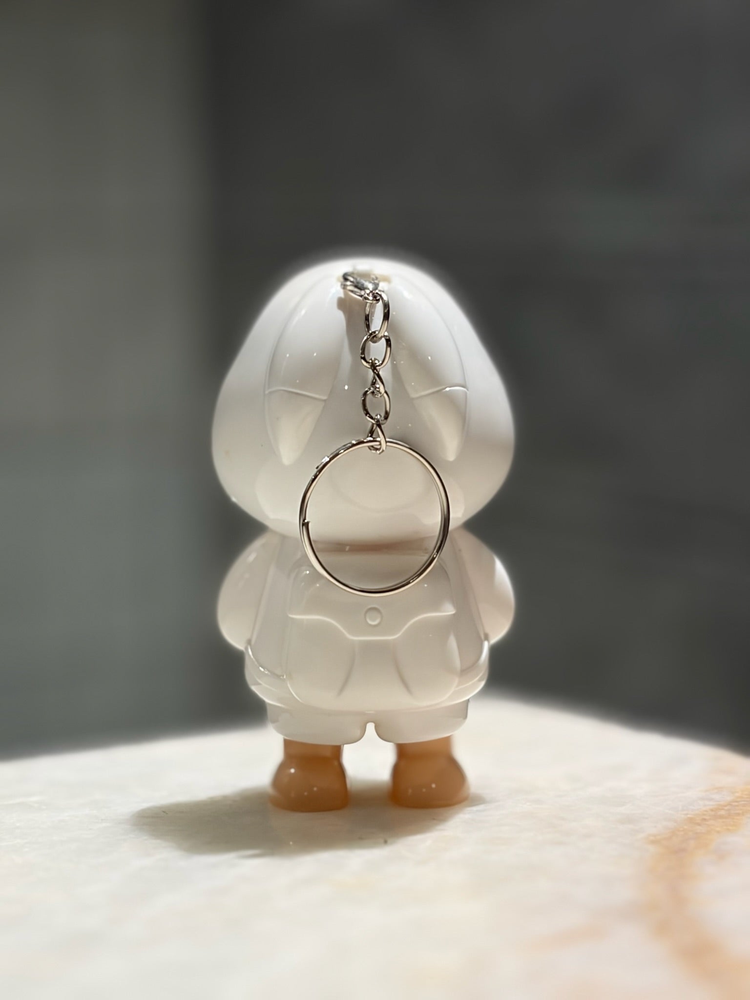 White Luffy Multi-Face Turning Keychain | One Piece Anime Rotating Face Collectible