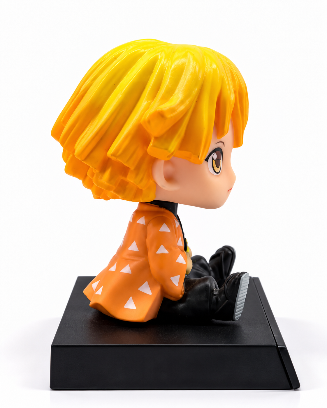 Zenitsu Agatsuma Chibi Bobblehead Figure | Demon Slayer Mini Collectible Anime Statue