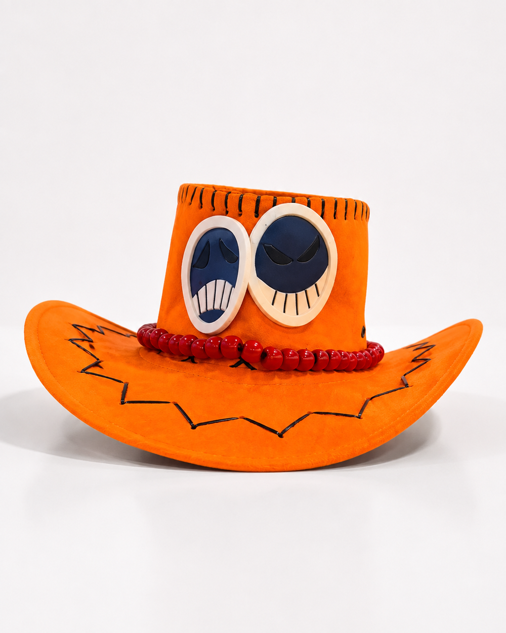 One Piece Portgas D. Ace Hat | Premium Anime Cosplay Hat | Ace Cosplay Accessory | Orange Cowboy Hat