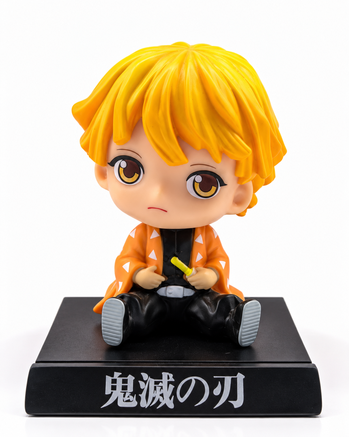 Zenitsu Agatsuma Chibi Bobblehead Figure | Demon Slayer Mini Collectible Anime Statue