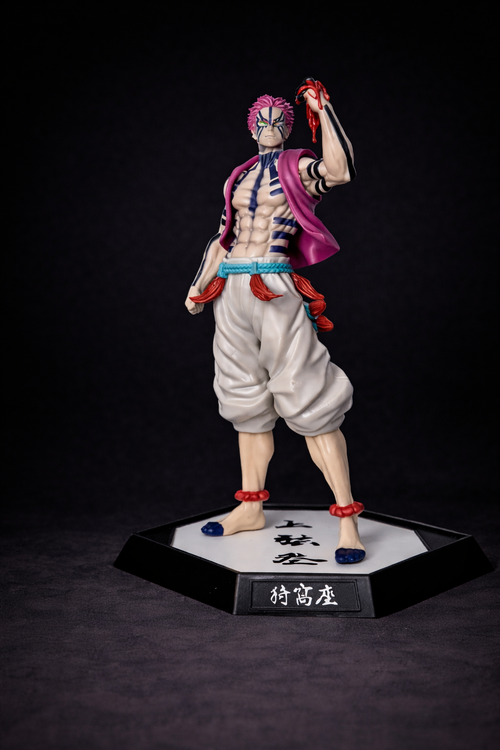 Action figure of a character from an anime or manga on a black background