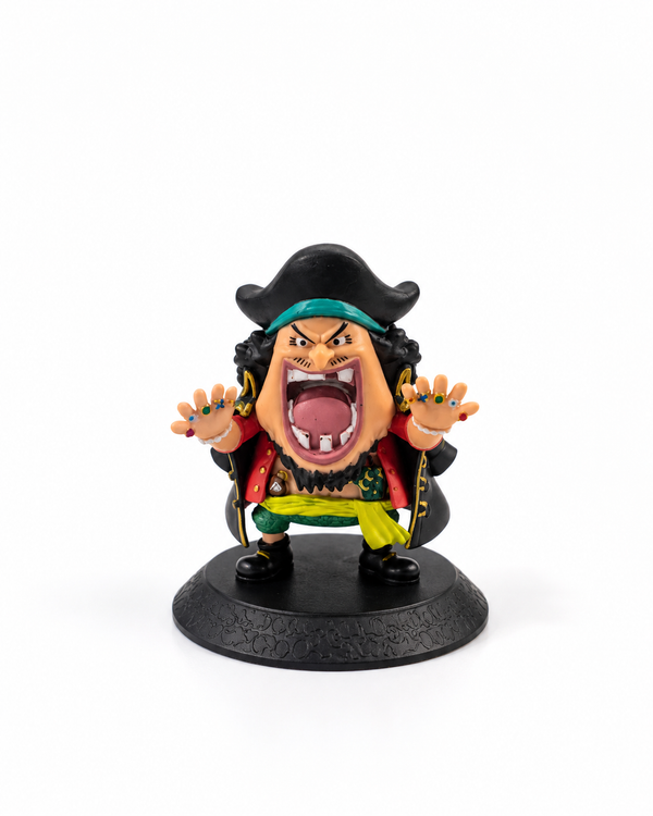 Blackbeard Chibi Figure (9cm) – One Piece Anime Mini Collectible PVC Statue