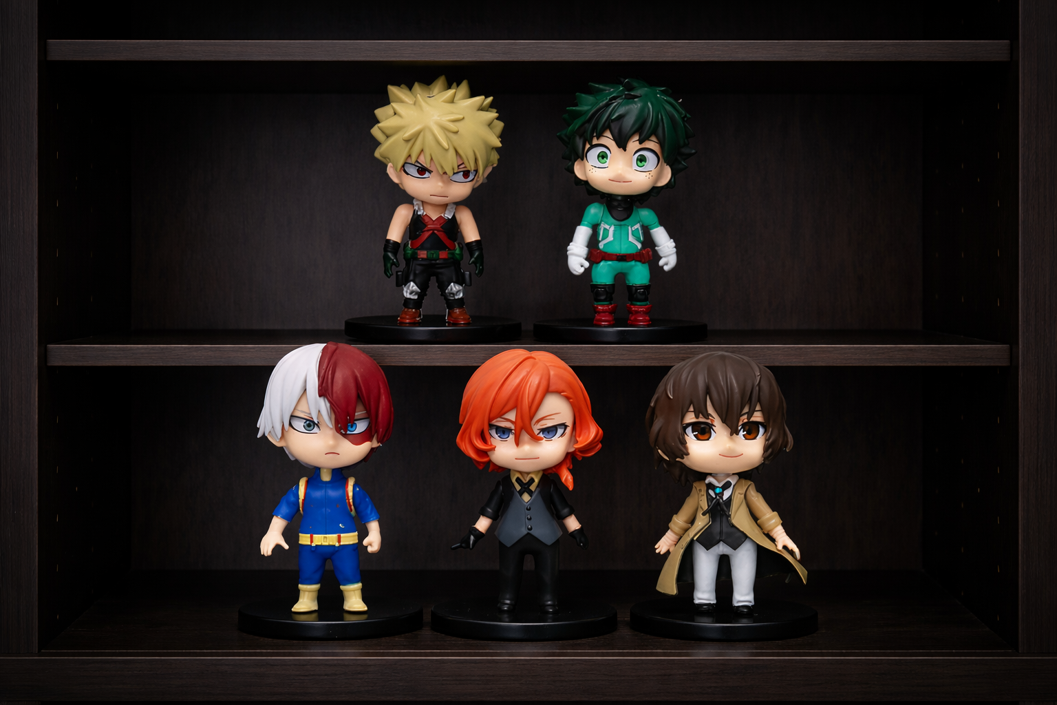 My Hero Academia & Bungo Stray Dogs Chibi Figure Set – Anime Mini Collectible Figures (10cm) | Bakugo, Deku, Todoroki, Chuuya & Dazaianime figure collectible by  Anichiba