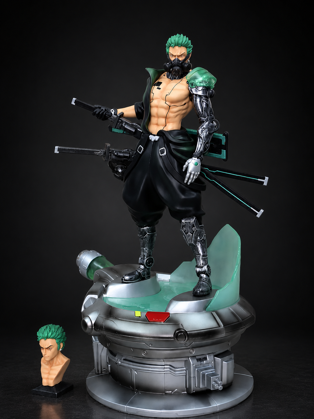 Cyberpunk Zoro LED Anime Figure – 42cm Premium One Piece Collectible Statue with Light-Up Base & Extra Head | Anichibaanime figure collectible by  Anichiba
