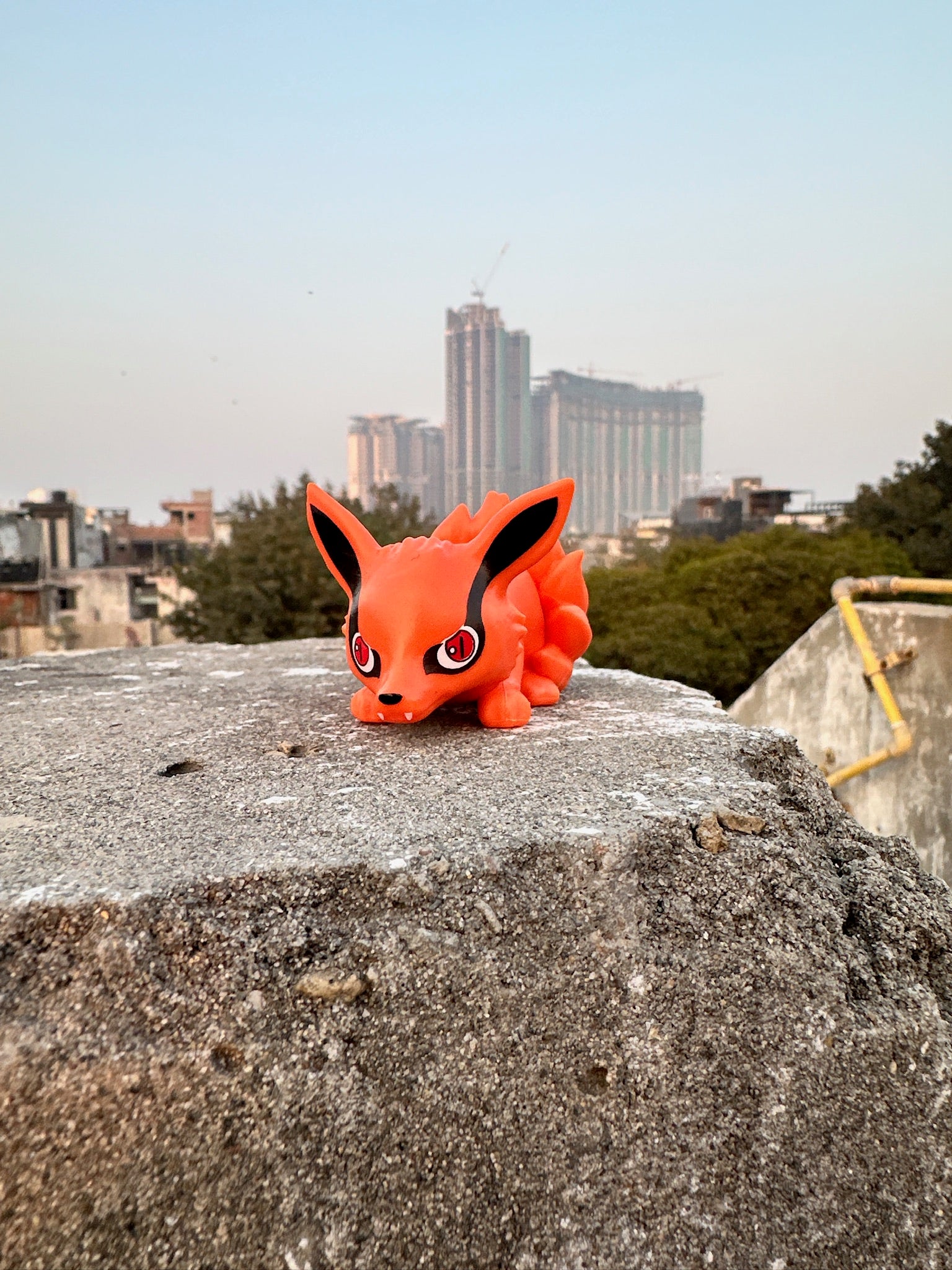 Mini Nine-Tailed Fox Anime Figurine – Chibi Fox Collectible