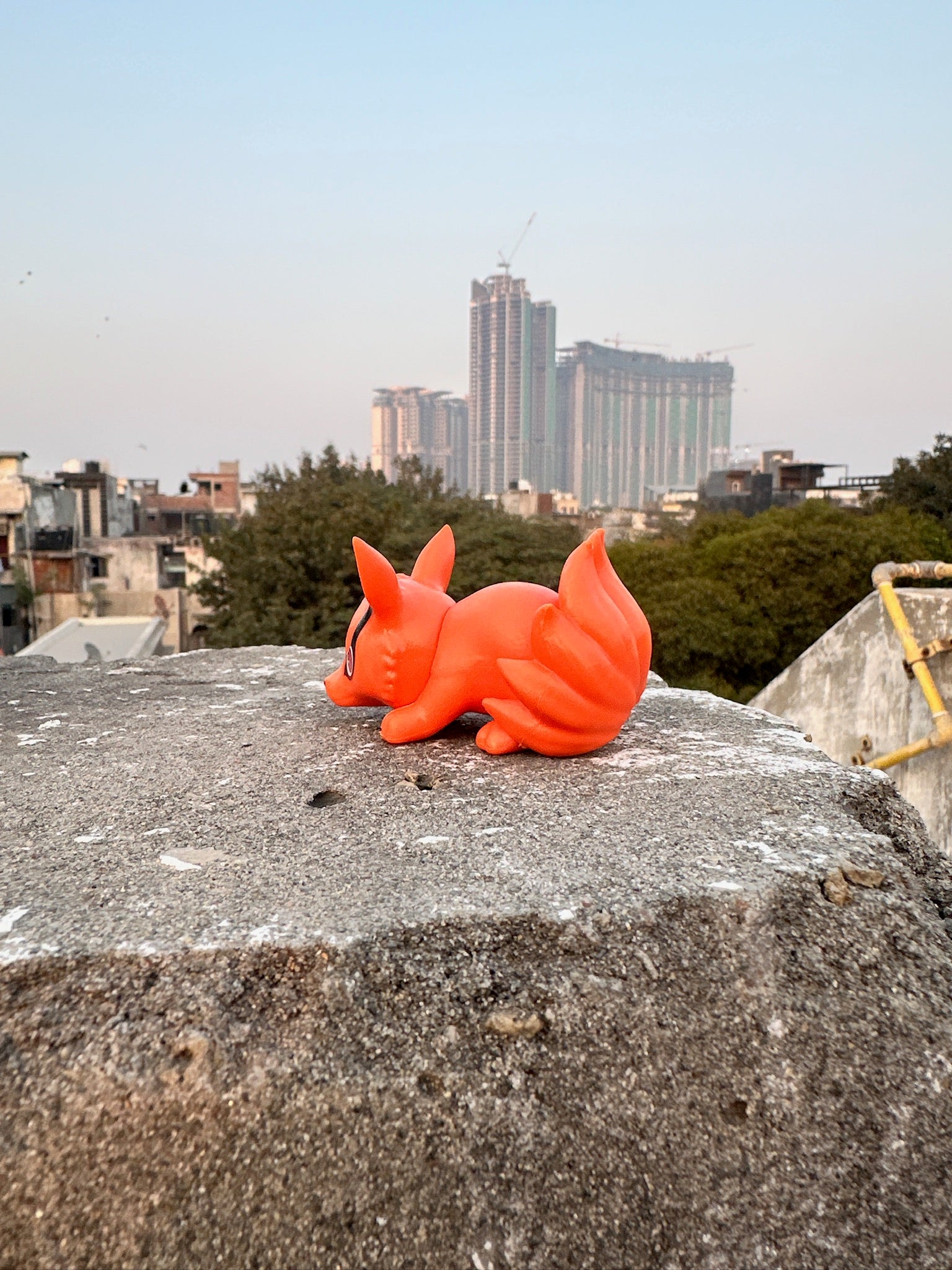 Mini Nine-Tailed Fox Anime Figurine – Chibi Fox Collectible