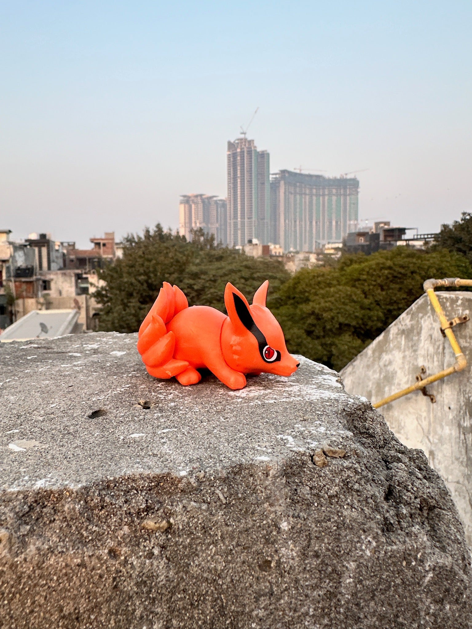 Mini Nine-Tailed Fox Anime Figurine – Chibi Fox Collectible