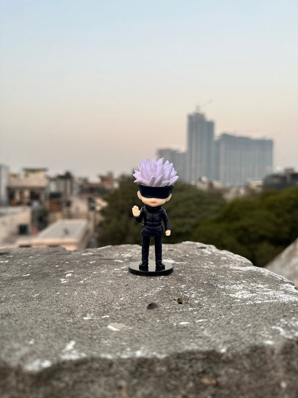 Chibi Sorcerer Teacher (Gojo)Mini Figurine – Anime Desk & Car Dashboard Collectible | Otaku Gift