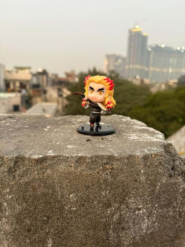 🔥 Kyojuro Rengoku Chibi Figure – Demon Slayer Collectible