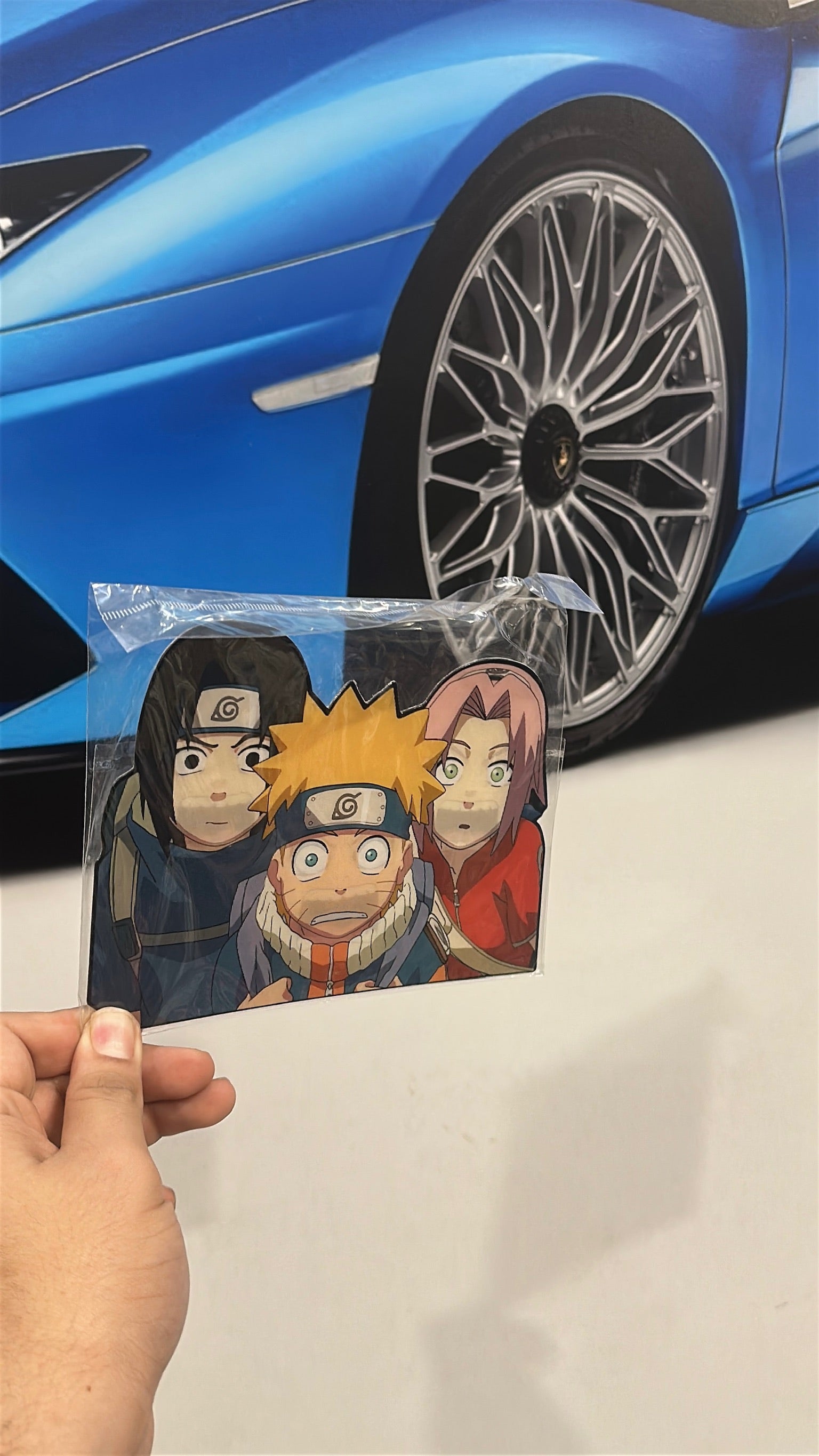 Naruto Trio Funny Face Sticker – Naruto, Sasuke & Sakura | Waterproof Anime Sticker