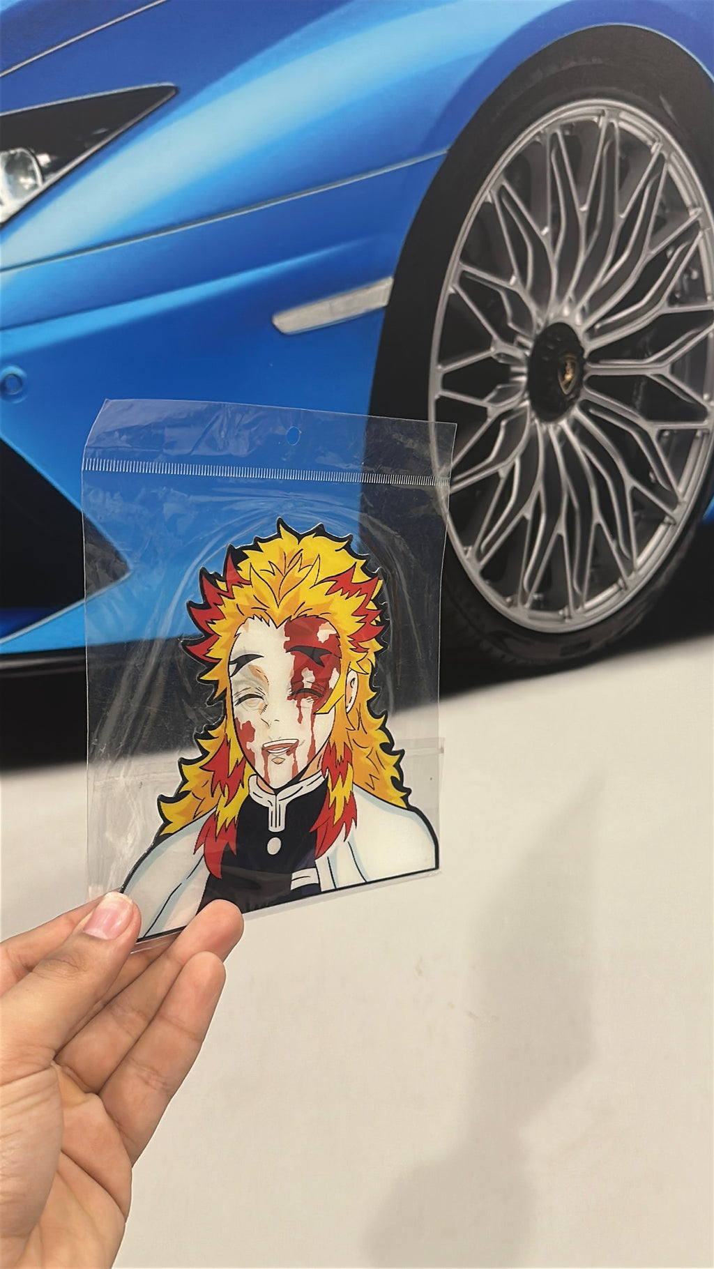 Rengoku Kyojuro Injured Sticker – Demon Slayer Waterproof Anime Decal