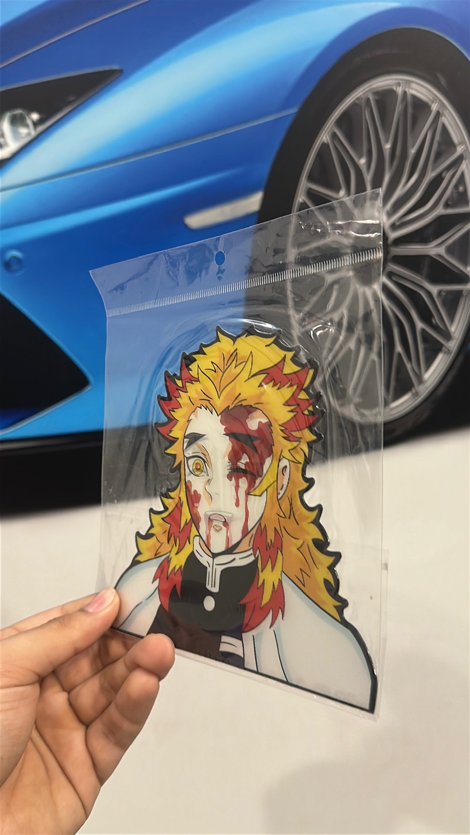 Rengoku Kyojuro Injured Sticker – Demon Slayer Waterproof Anime Decal