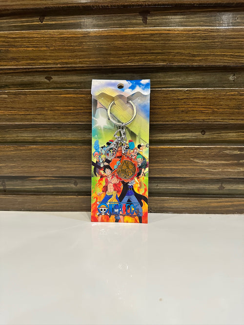 Ace’s Devil Fruit Premium Metal Keychain – Flame-Flame Edition
