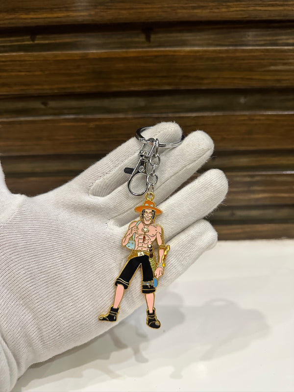Portgas D. Ace Premium Metal Keychain – Flame Emperor Edition