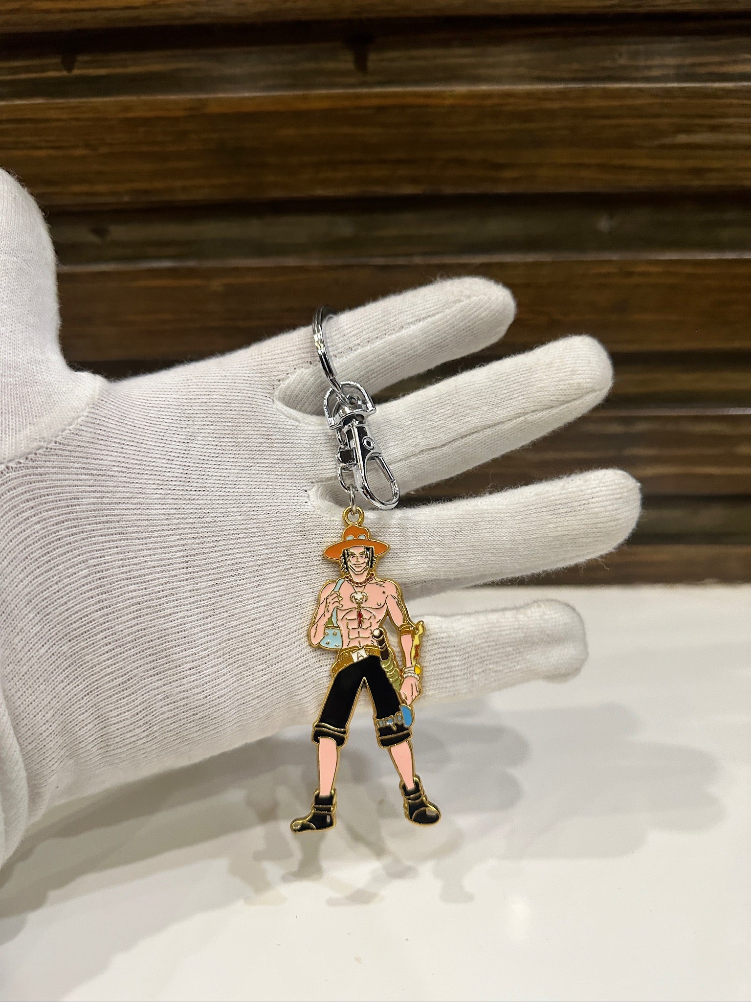 Portgas D. Ace Premium Metal Keychain – Flame Emperor Edition