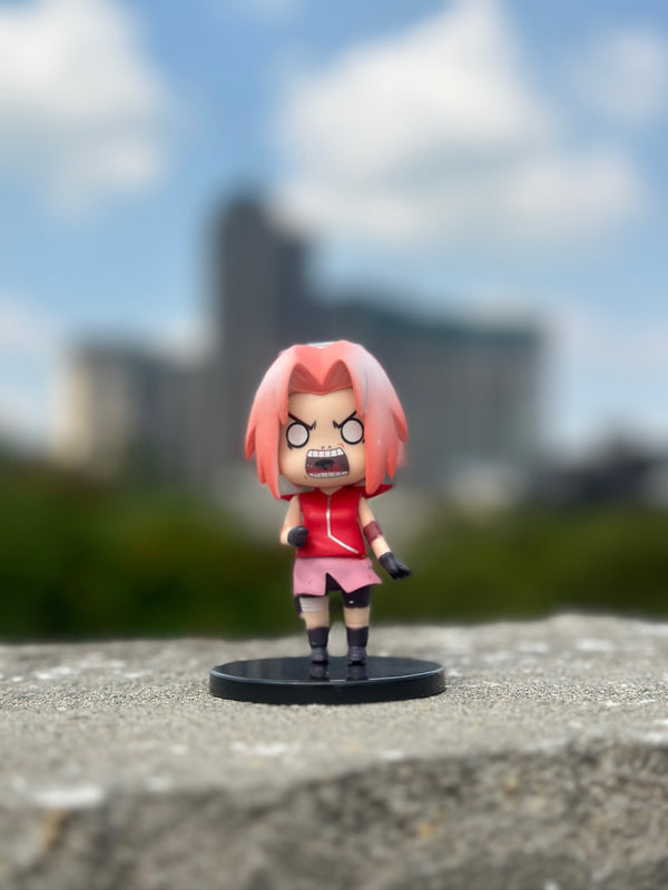 Sakura Chibi Figurine – Angry Punch Edition
