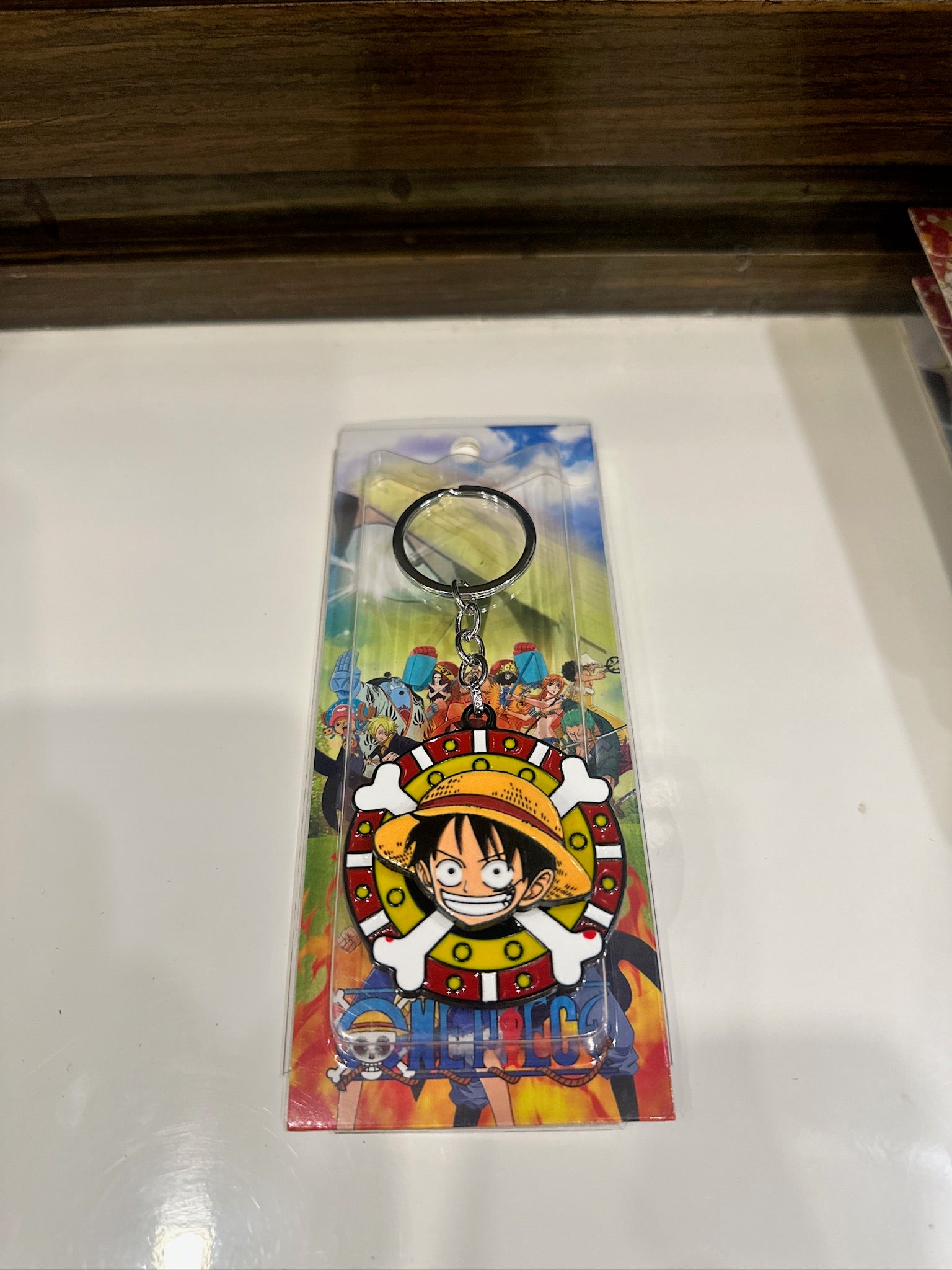 Luffy Spinner Keychain – Smiling Face Edition