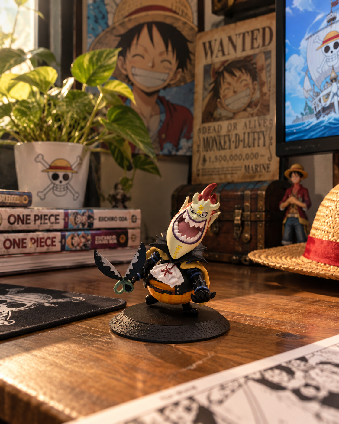 Gecko Moria Figure (9cm) – One Piece Anime PVC Collectible Mini Statue
