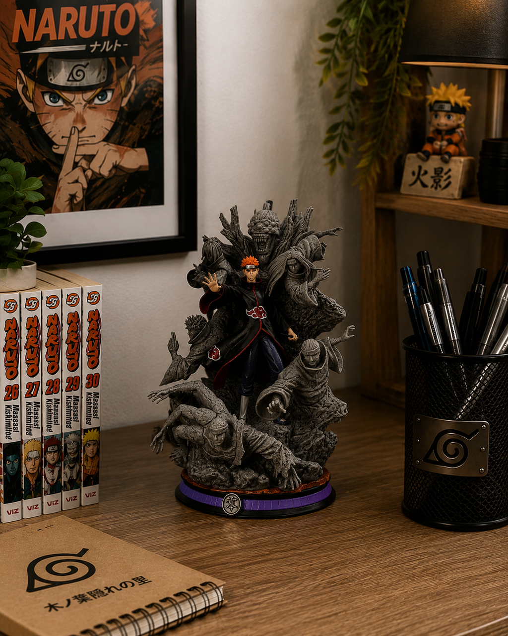 Pain Akatsuki Figure 22cm | Naruto Shippuden Anime Figurine with Box & Blister Packaging | Premium Anime Collectible Statue | Anichiba