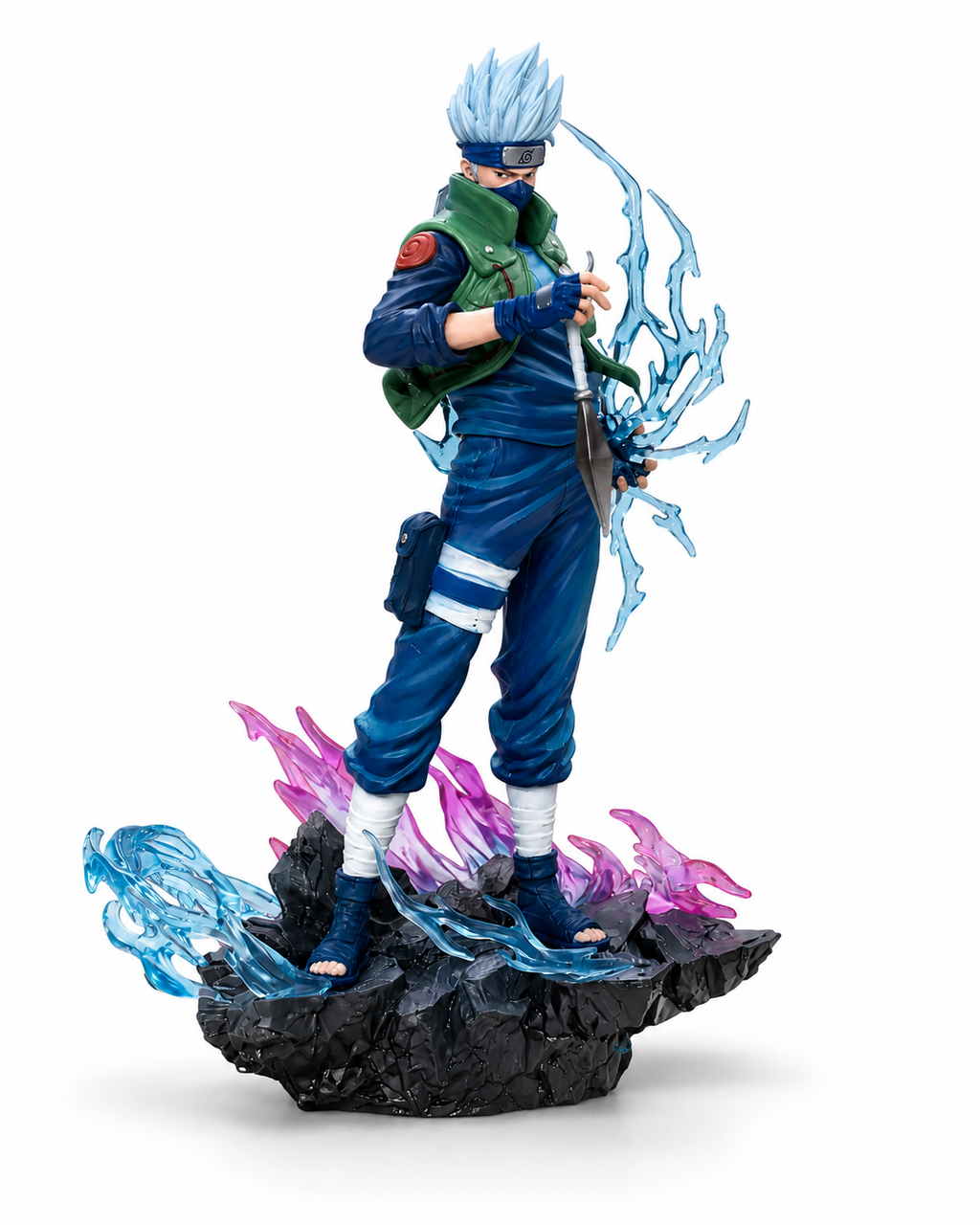 Naruto Kakashi Hatake Figure 23cm | Premium Anime Collectible Statue | Lightning Effect Display Figure