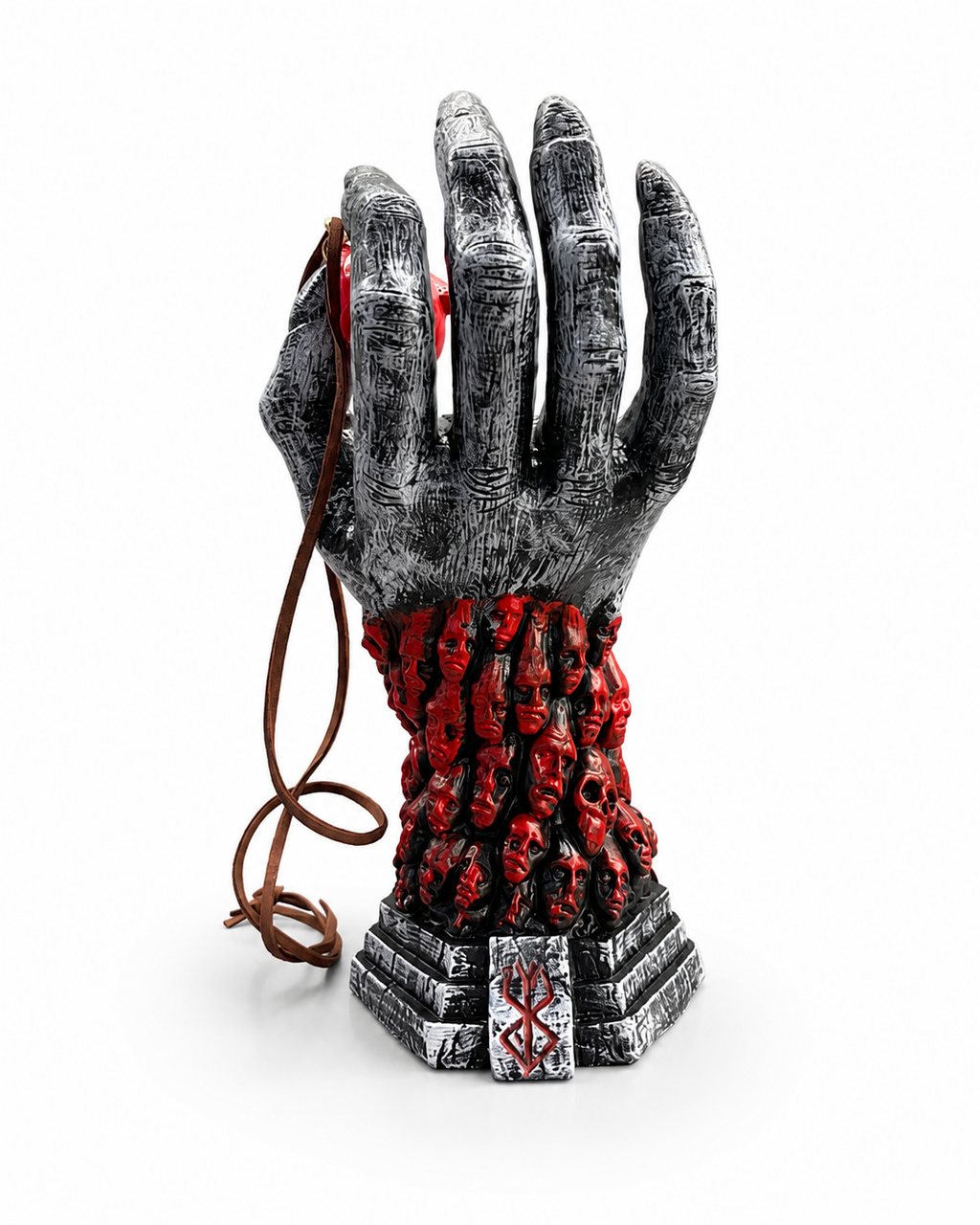 Berserk Behelit Hand Statue 23cm | Premium Crimson Behelit Display Collectible | Gothic Anime Desk Décor