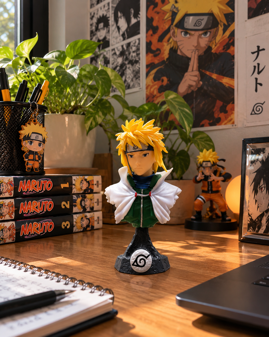 Minato Namikaze Bust Figure 14cm | Naruto Shippuden Anime Collectible Statue