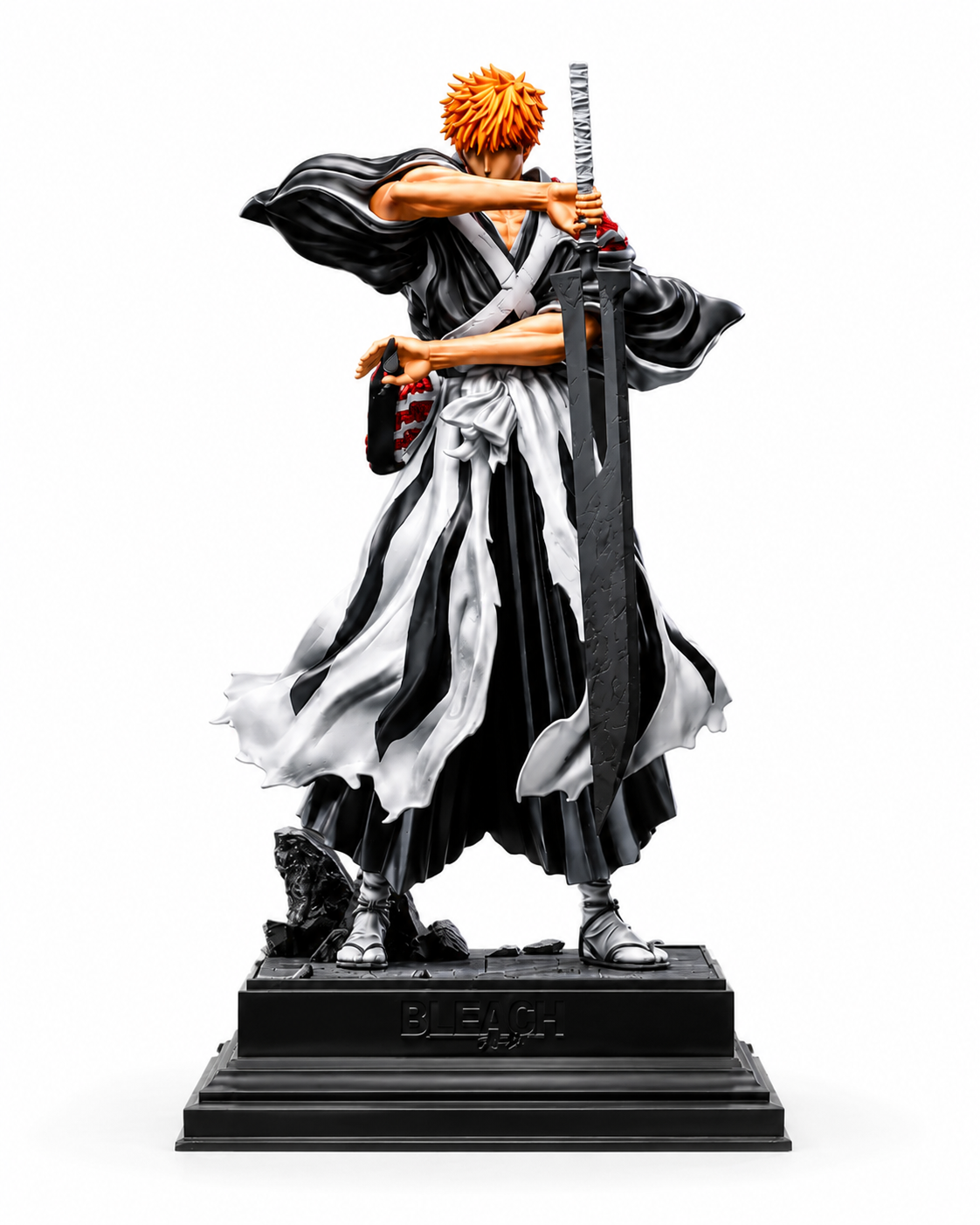 Bleach Ichigo Kurosaki Figure 32cm | Premium Bankai Anime Collectible Statue | Oversized Zanpakuto Display Figure