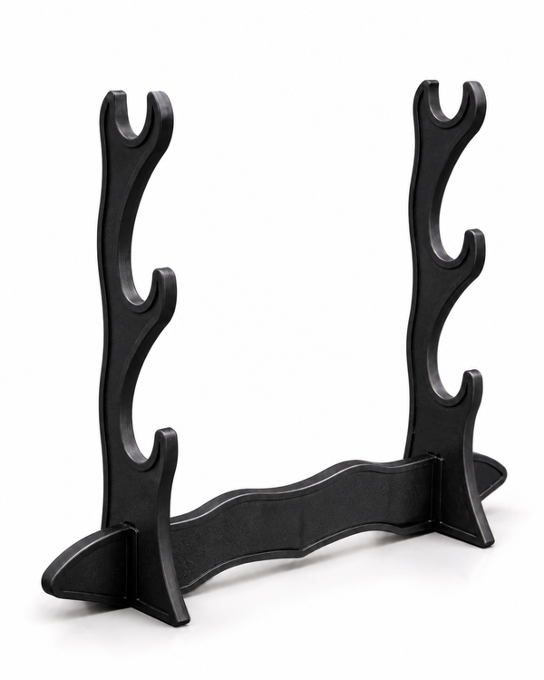 3 Tier Katana Stand – Premium Black Sword Display Rack for 3 Katanas | Anime Sword Holder | Multi-Level Samurai Stand | Anichiba