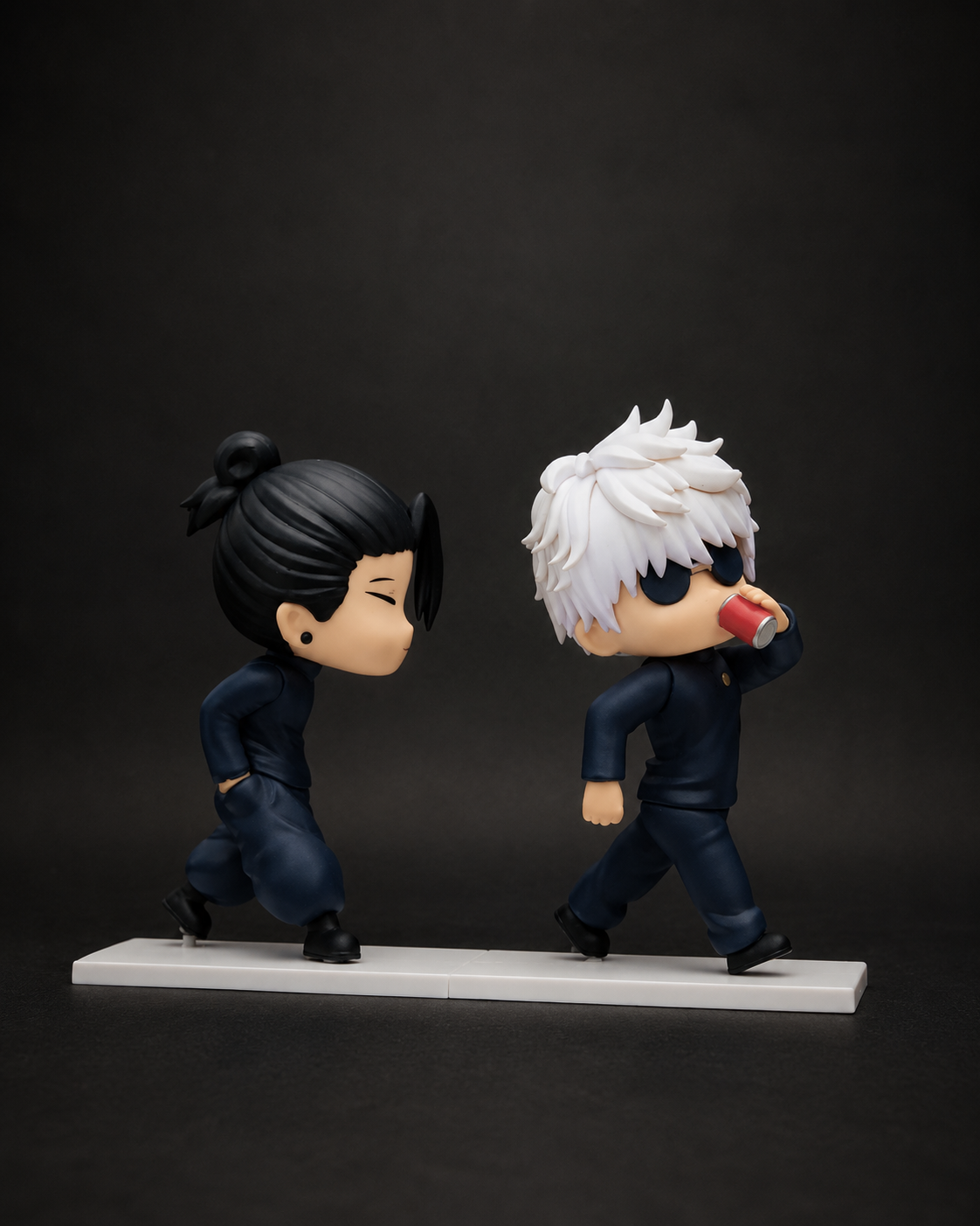 Jujutsu Kaisen Gojo & Geto Walking Figure Set 10cm | Premium Chibi Anime Figurines | JJK Collectible Display Model