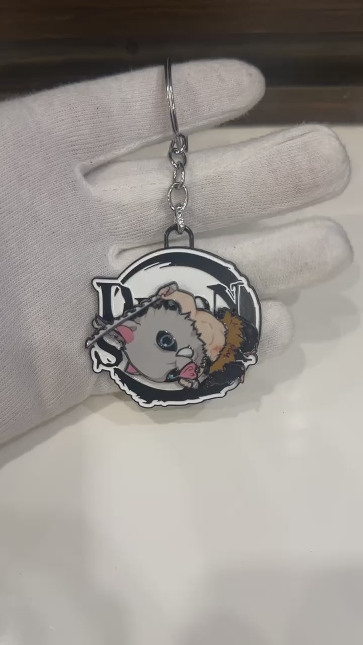 Inosuke Hashibira Spinner Keychain