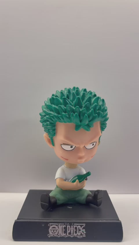 Roronoa Zoro Chibi Bobblehead Figure | One Piece Mini Collectible Anime Statue