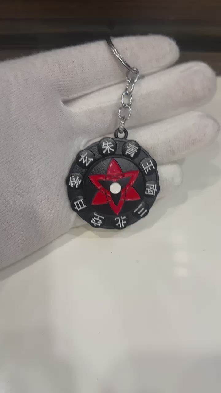 Sasuke Mangekyou Sharingan Spinner Keychain