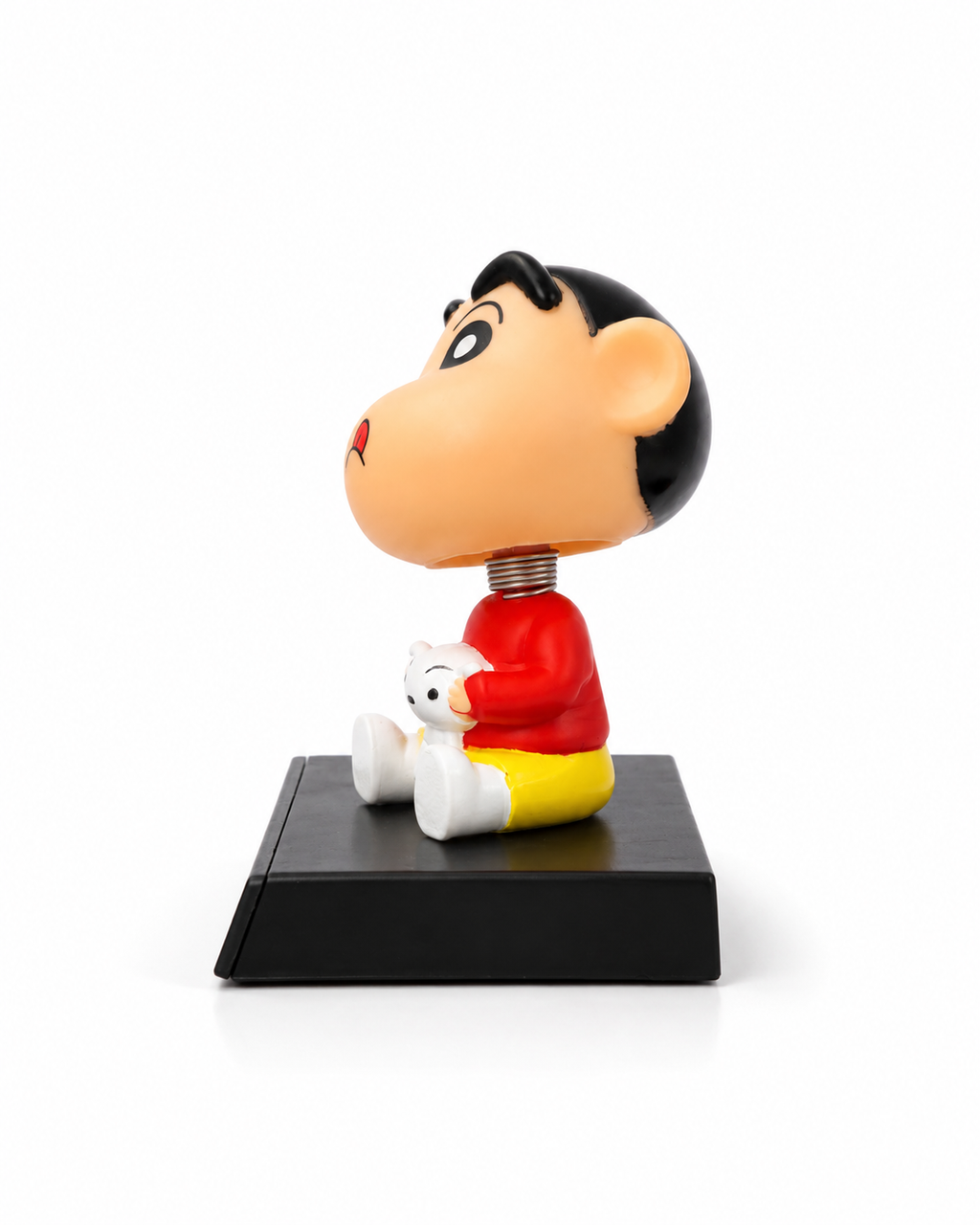 Shinchan Bobblehead Figurine with Shiro | Cute Anime Dashboard & Desk Decor | Premium Collectible